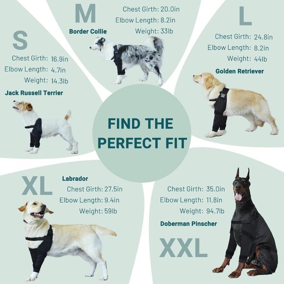 Dog Elbow Protector Brace & Leg Sleeves for Hygroma, Calluses, Arthritis Relief, - Picture 7 of 8